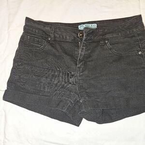 Wax Jean Black Denim Shorts Size 11 Stretch Mid Rise Casual Summer